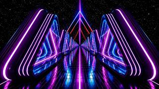 🎬 4K Visual Explosion – Futuristic Neon Triangle Corridor | VJ Loop (No Sound)