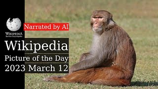 Wikipedia Picture of the Day: 2023-03-12 - Rhesus macaque (Narrated by Emma)