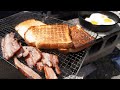 【ジブリ飯】築100年以上の古民家の庭でハウルのベーコンエッグ朝食を作ってみた