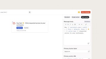 Actionable in-app notifications