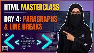 How to Use Paragraphs & Line Breaks in HTML | Day 4 of 30 Days HTML Course.WebDesign #FrontendFlicks