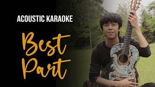 Daniel Caesar - Best Part ft  H.E.R (Acoustic Guitar Karaoke Backing Track With Lyrics)