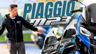 Piaggio MP3 comparison: 310 vs. 400 Sport vs. 530 Exclusive – specifications, features & reversin...