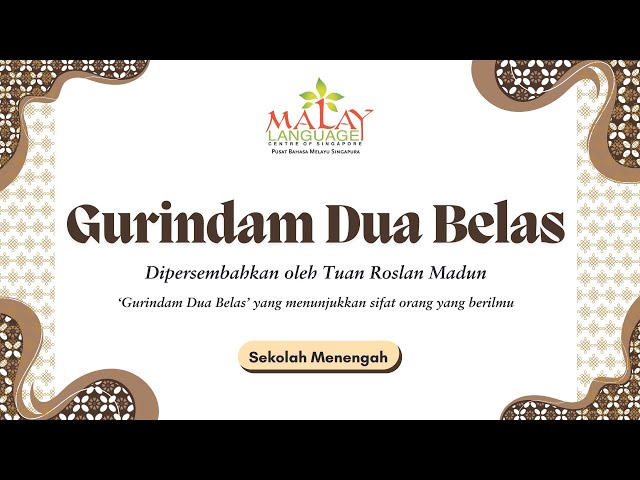 Thumbnail for Video 3: Gurindam Dua Belas