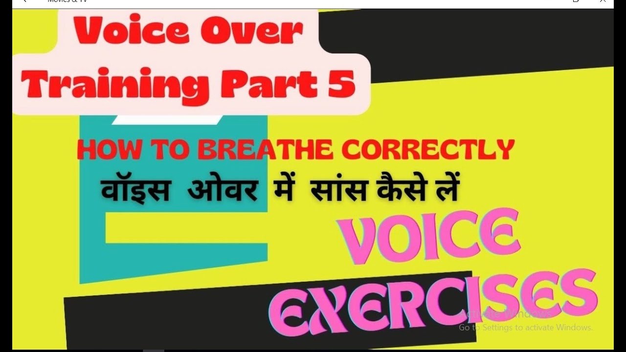 voice over training part 5- how to breathe correctly - Diaphragm Breathing