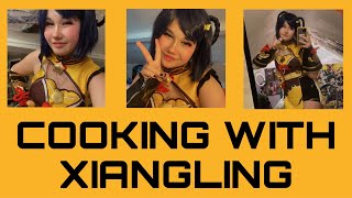 COOKING WITH XIANGLING /// a genshin impact cosplay video (fr / en)