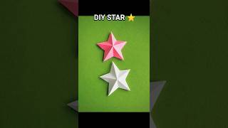Easy paper star ⭐ Making 5 minute DIY craft #shortsviral #viral #paperwallcraft #craft #diy