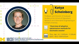 Celebrity Katya Scheinberg: Overview of adaptive optimization methods for stochastic oracles Profile