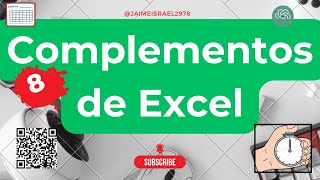 Ocho complementos de #excel #utilidades #exceltutorial