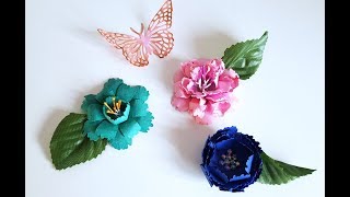 : TUTORIAL 3 FLORES CON UN SOLO TROQUEL,SCRAPBOOKING FLOWERS