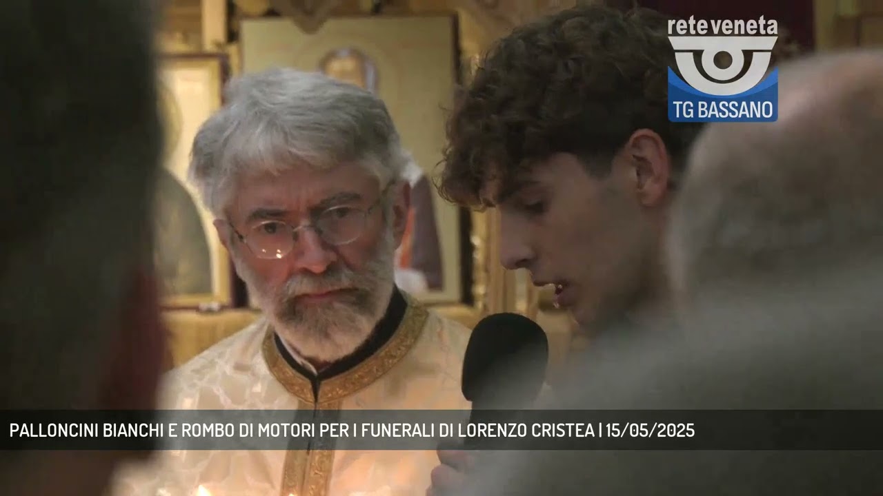 PALLONCINI BIANCHI E ROMBO DI MOTORI PER I FUNERALI DI LORENZO CRISTEA | 15/05/2025