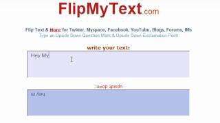 How To Flip Your Text For Twitter, Myspace Etc.