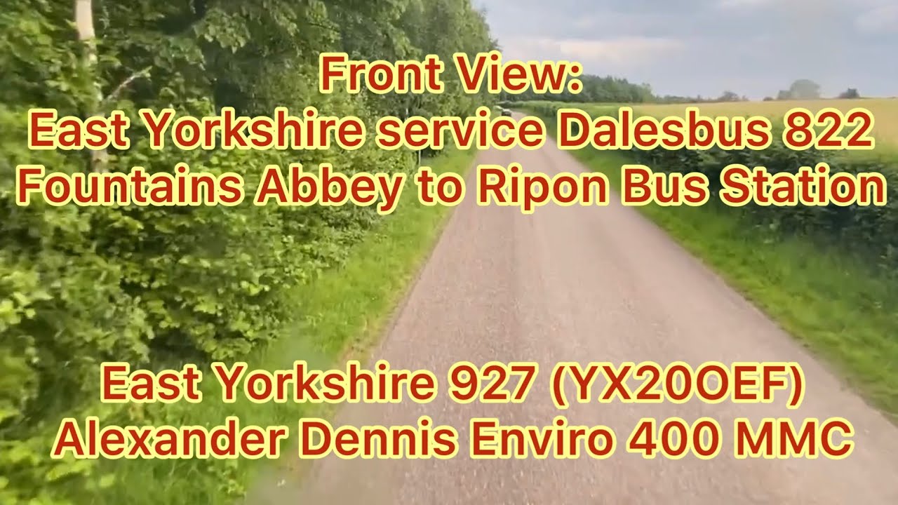 Front View East Yorkshire service Dalesbus 822 Fountains Abbey to