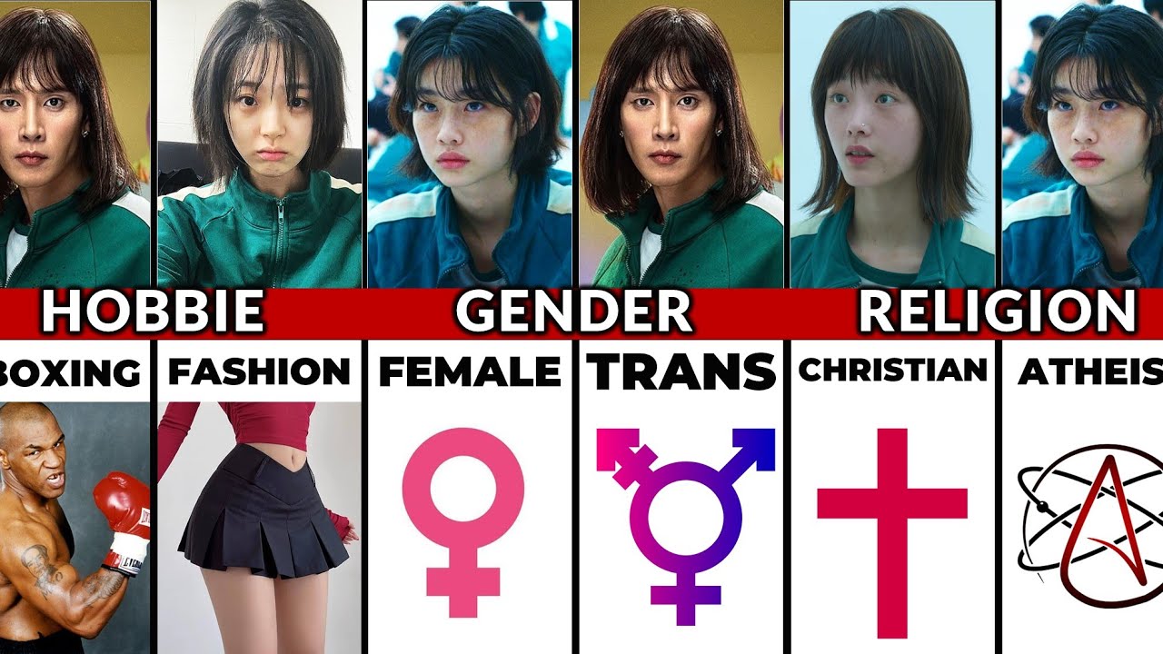 🔫Player 120 vs 🥰 Player 067 vs 🩸 Player 240 vs 🩸 Player 095 | Squid Game 3 Comparison