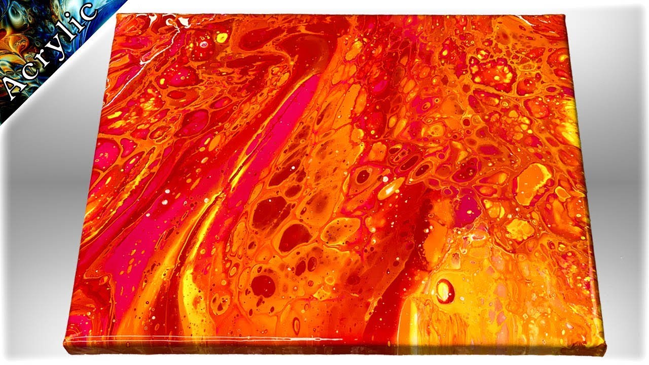 Acrylic Flip Cup Pour Technique - Lava Flow Effect - YouTube