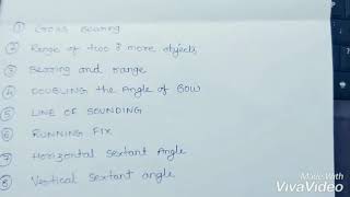 Celebrity Types of position fixing Techniques (TERRISTIAL) Profile