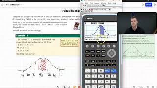 Normal distribution - using a graphics calculator to determine probabilities.