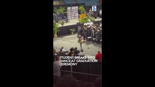 Student breaks into dance at graduation ceremony