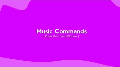 Pause, Resume and Volume Command | Discord Python Music