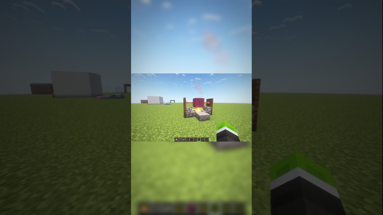 Feu 🔥 de camp réaliste sur Minecraft 