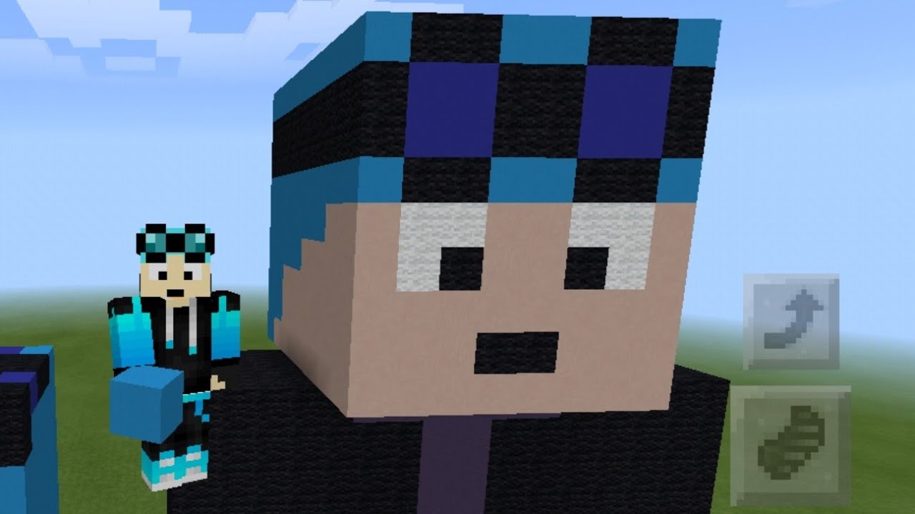 Dantdm original blue dye haired minecraft skin FAN BUILD FOR DanTDM