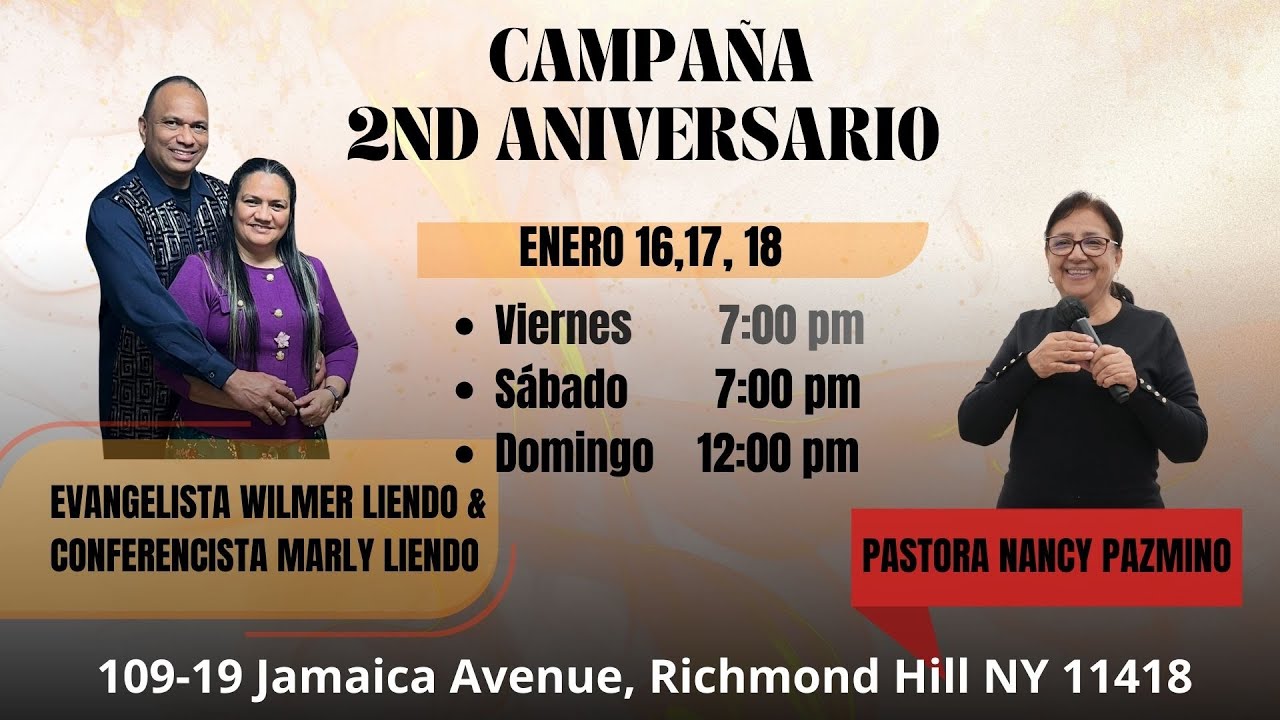 2nd Aniversario  Pastor. Wilmer Liendo 01/17/2026