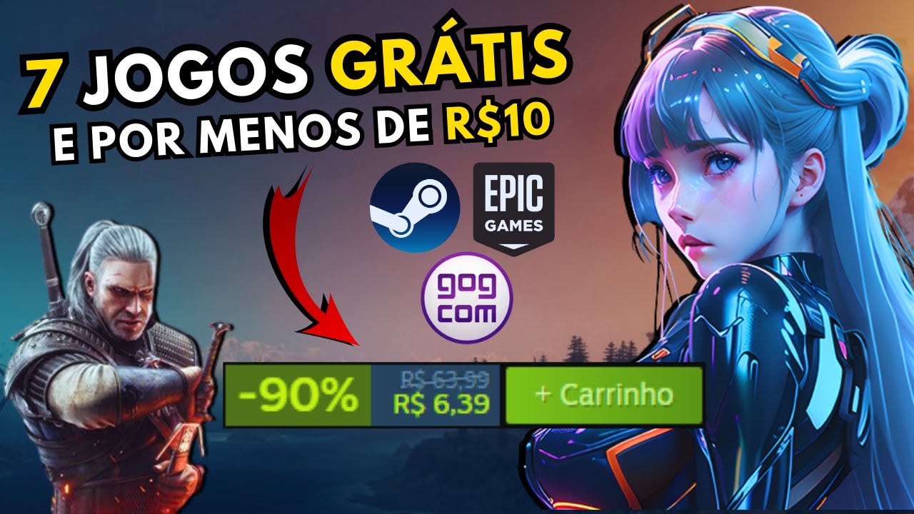 10 jogos GRÁTIS na STEAM e EPIC GAMES, além de mais jogos por