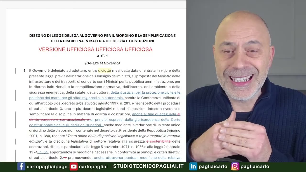 Codice dell'Edilizia, sintesi Disegno di legge approvato CdM
