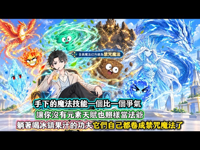 手下的魔法技能一個比一個爭氣！讓你沒有元素天賦也照樣當法爺，躺著喝冰鎮果汁的功夫它們自己都卷成禁咒魔法了#沙雕动画 #动画 #动漫#都市#异能#沙雕動畫#動畫#動漫#沙雕 #系统#一口气看完#橘子动画