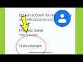 Google Contacts | Undo Changes or Reset Settings