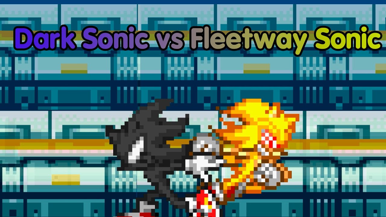 Dark Sonic Vs Fleetway Super Sonic (short sprite animation) on Make a GIF