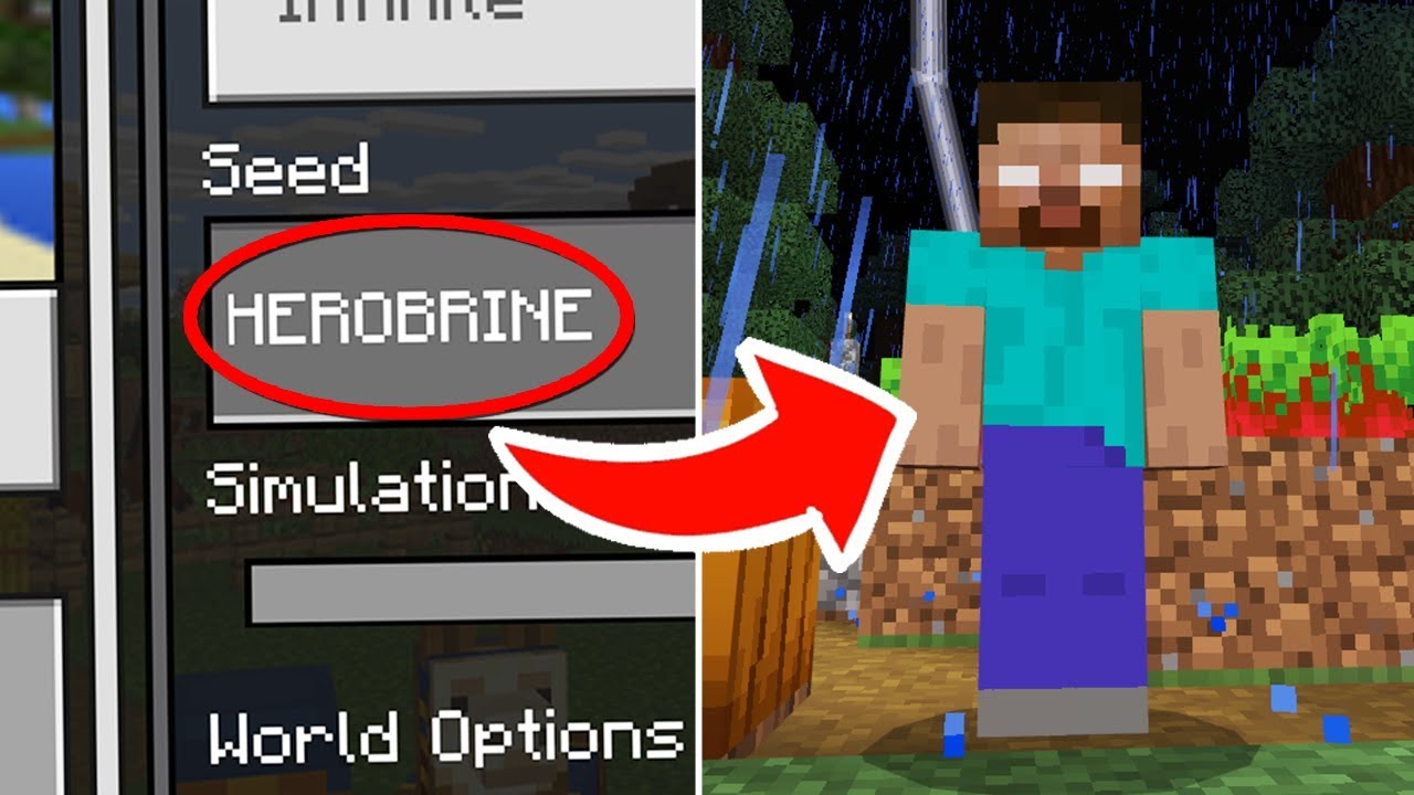 Do Not Play The Herobrine Seed In Minecraft Pe Scary Youtube
