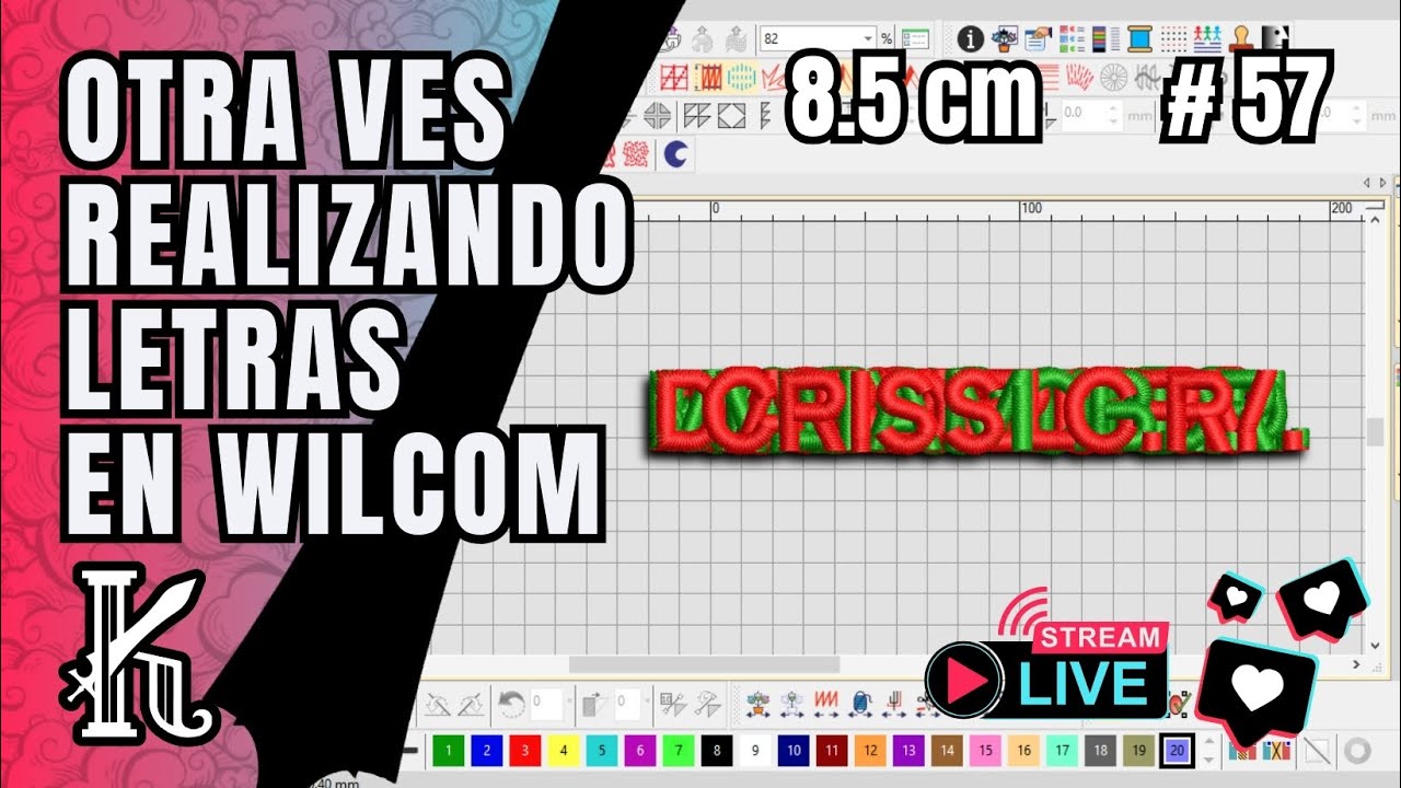 Realizar nombres en Wilcom❌ stream ❌ letras ❌ tipografías.