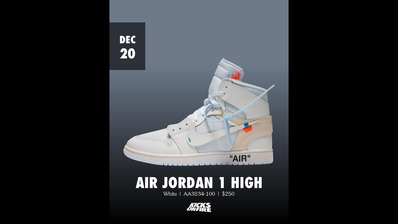 Off White x Air Jordan 1 High OG Alaska - December 20, 2025