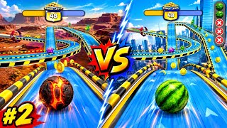 Rolling ball race watermelon vs fire 🔥 Extreme level screenshot 5