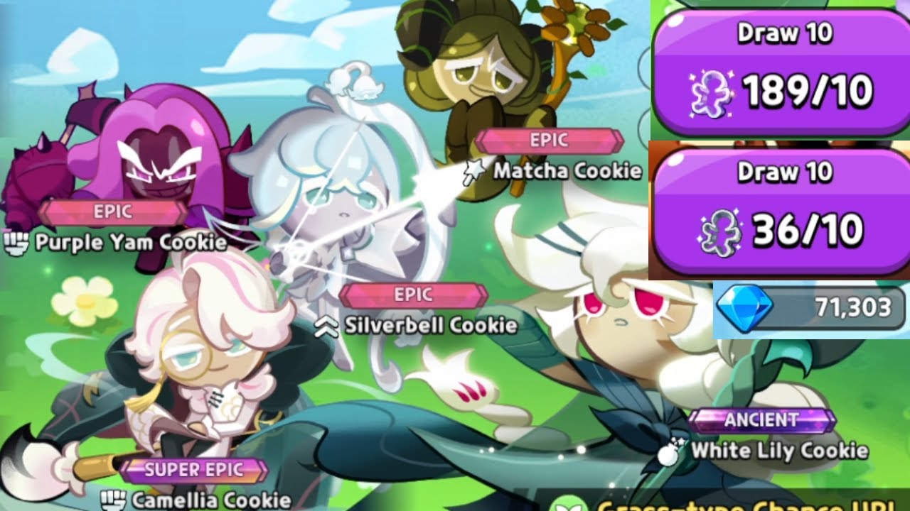 Используем более 230 формочек для печенья и 42 тыс. самоцветов на травяной гаче в Cookie Run King...