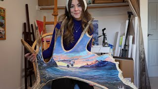 Painting a Giant Alaska Moose Antler