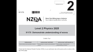 Full Exam Walkthrough: NCEA Level 2 Physics 2025 – Demonstrate Understanding of Waves