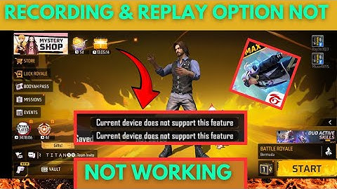 How To Solve Free Fire Recording Problem| Free Fire Current Device Does Not Support This Feature