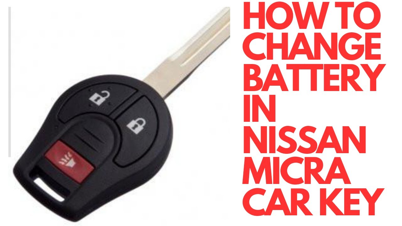 How to Change Battery in Nissan Micra Car Key (button battery) - YouTube