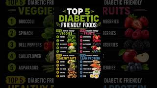 🔥 Top 5 Diabetic-Friendly Foods That Help Control Blood Sugar | Best Diabetes Diet #Shorts