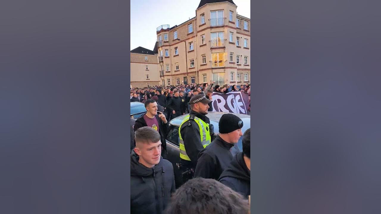 Hearts v Hibs Jan 2nd 2023, Marching to Tynie. YouTube
