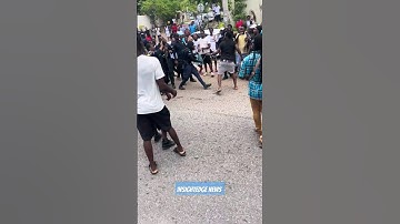 Watch! Prt2 Big Fight Between Jamaican Police And Civilians #news #jamaica  #fyp