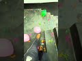 Challenge the staircase obstacle course and pop the colorful balloons. #shorts #experiment
