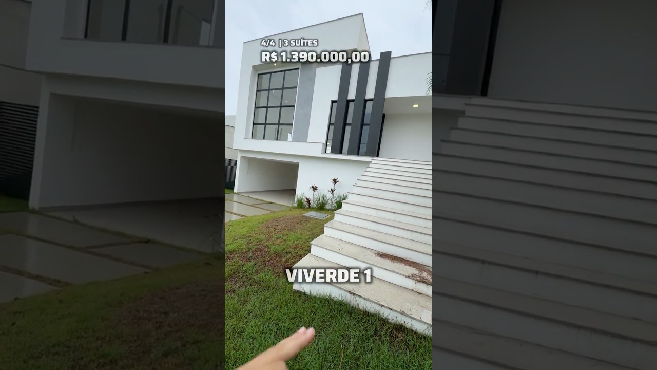 CASA ALTO PADRÃO COM 4 QUARTOS | 3 SUÍTES NO CONDOMÍNIO VIVERDE 1