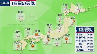 12月16日の天気