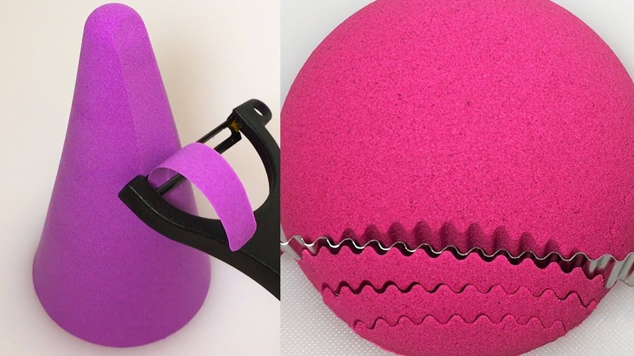 Very Satisfying Video Compilation 52 Kinetic Sand Cutting ASMR