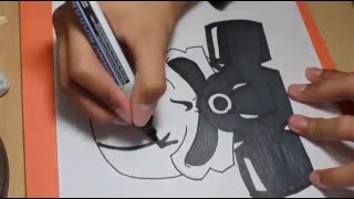 How to draw gas mask skull