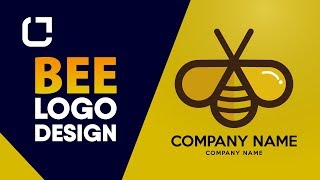 Bee Logo Design - How to design logo (Illustrator tutorial)