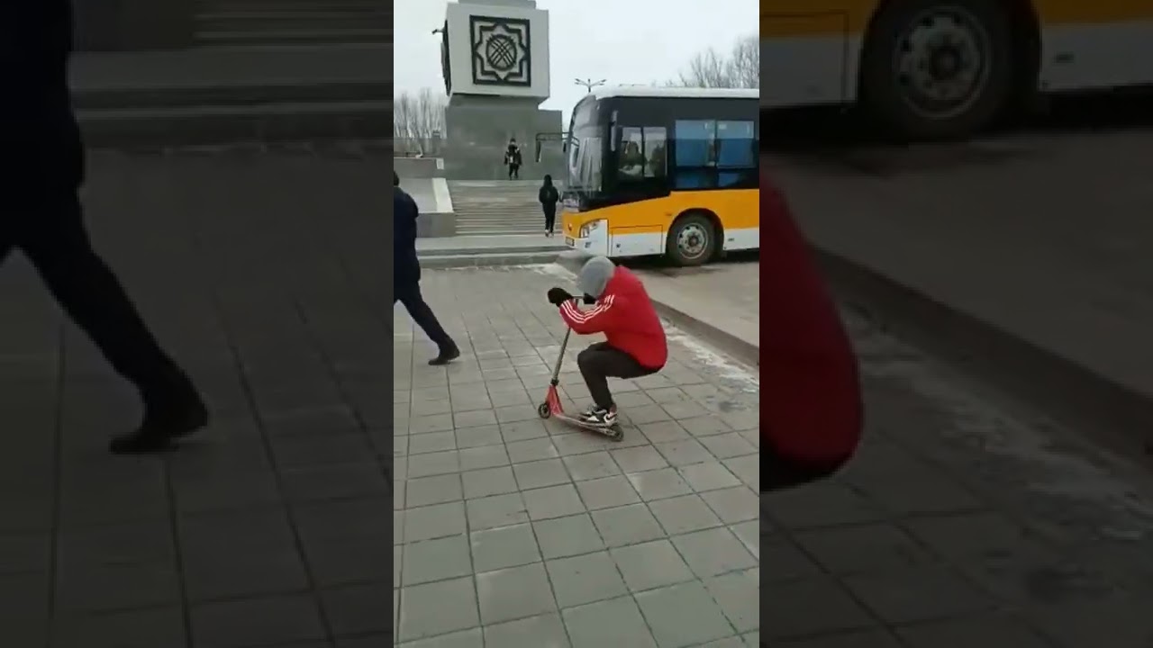 Трюки на самокате 